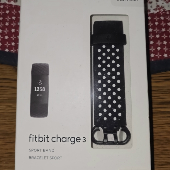 Fitbit Charge 3 Accessory Band, Official Fitbit Product, Sport, Black SIZE SMALL - Picture 7 of 7